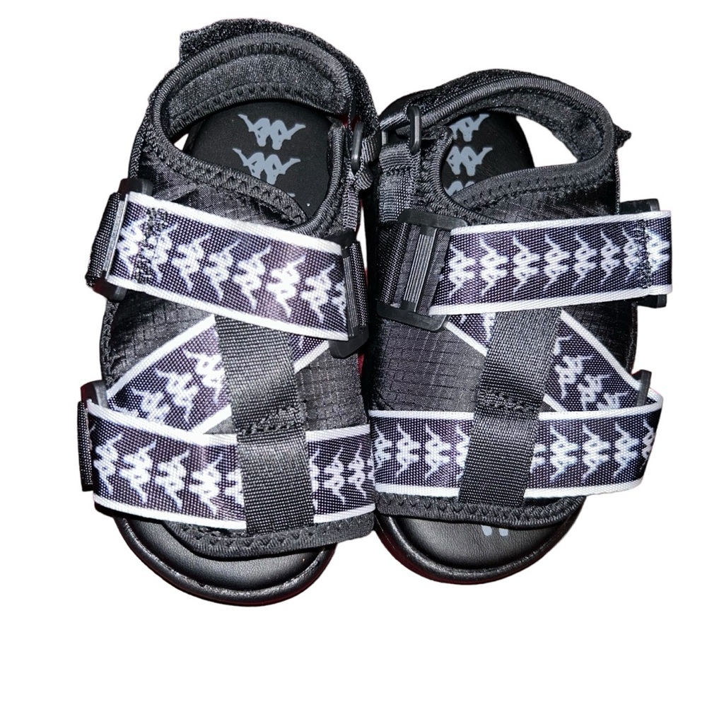 Kappa 222 Banda Mitel 2 Sandals black unisex child kid sandals size 10